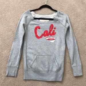 Hollister sweatshirt Grey in Color, Size: Small